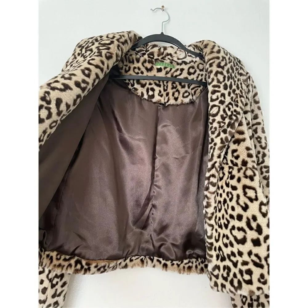 Velvet Women’s leopard print faux jacket coat size M - Picture 5 of 7